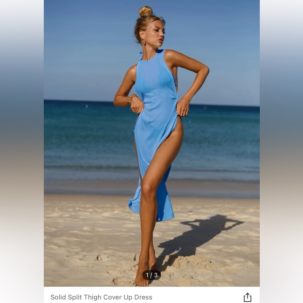 SHEIN baby blue coverup
